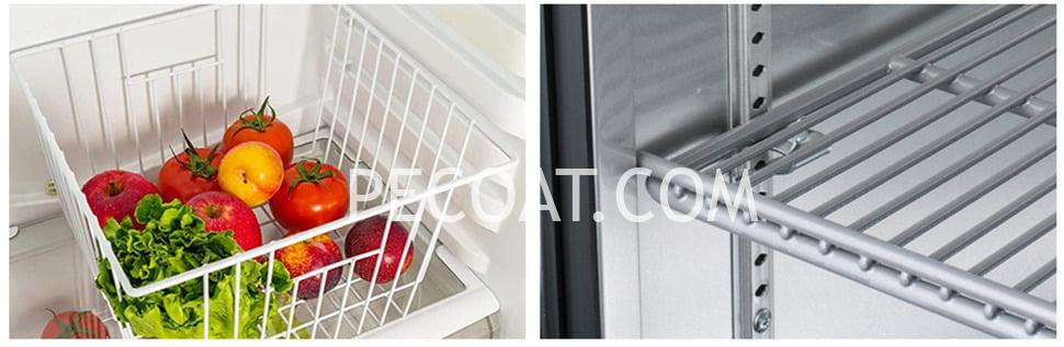 refrigerator wire racks coated with thermoplastic polyethylene powder coatings