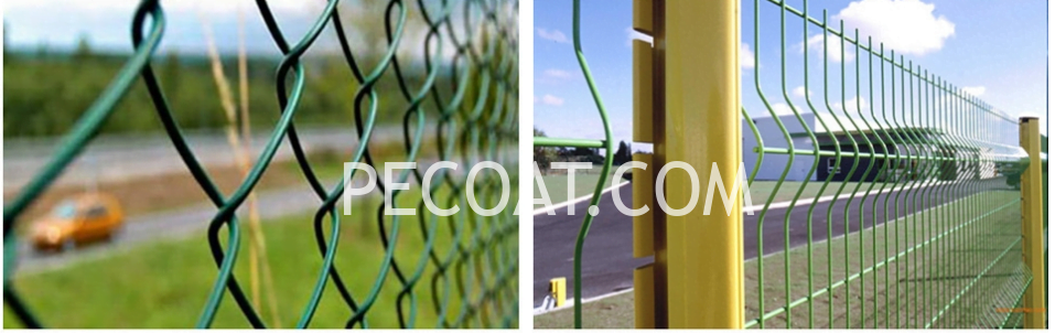 PECOAT® Thermoplastic ntụ ntụ mkpuchi maka igwe nchekwa fences