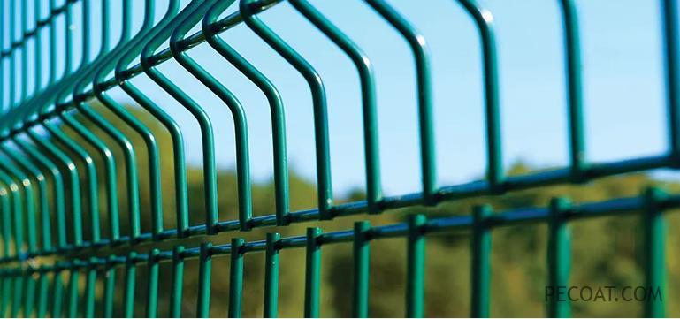 thermoplastics and thermosets powder coating for fence