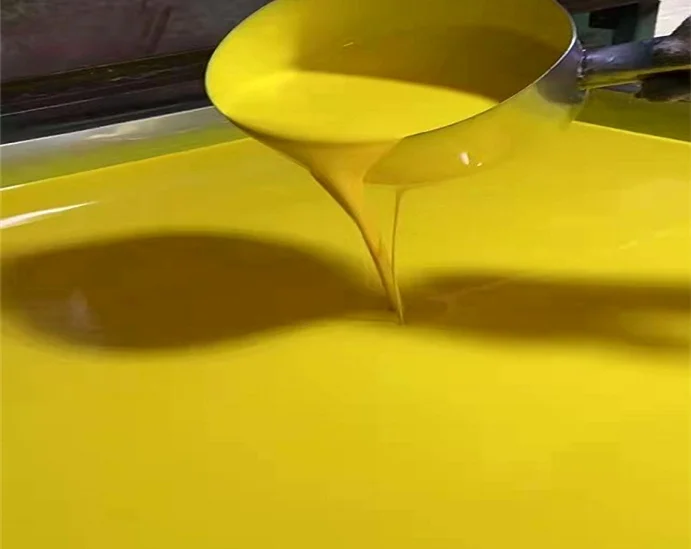PVC plastizola pārklājums oranžā krāsā