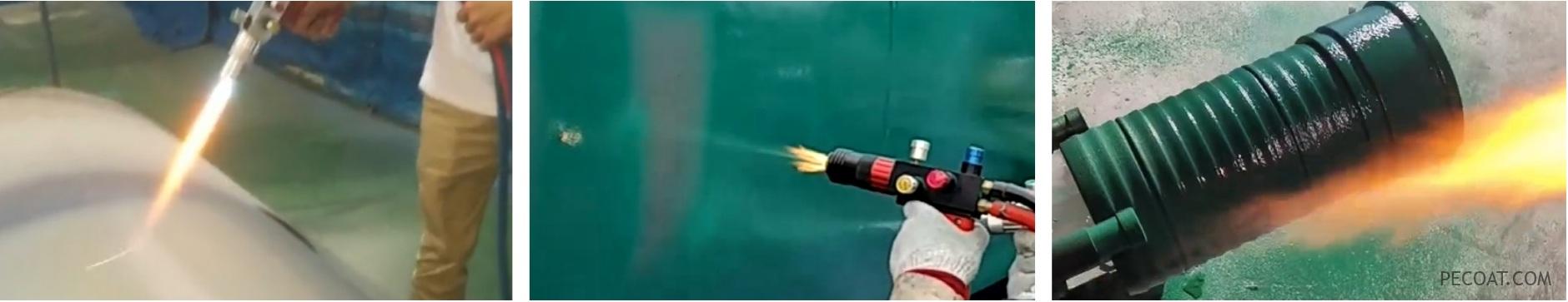 Thermal Flame Spraying Equipment Gun for Thermoplastic Powder