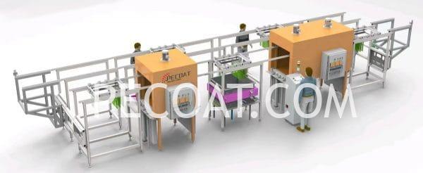 Fluidized Bed Powder Coating Equipment, Dip Powder Coat Line