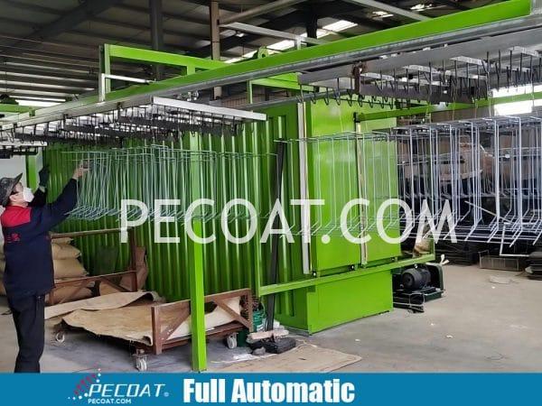 Automatic fluidized bed dip coating line for wire shelves 8