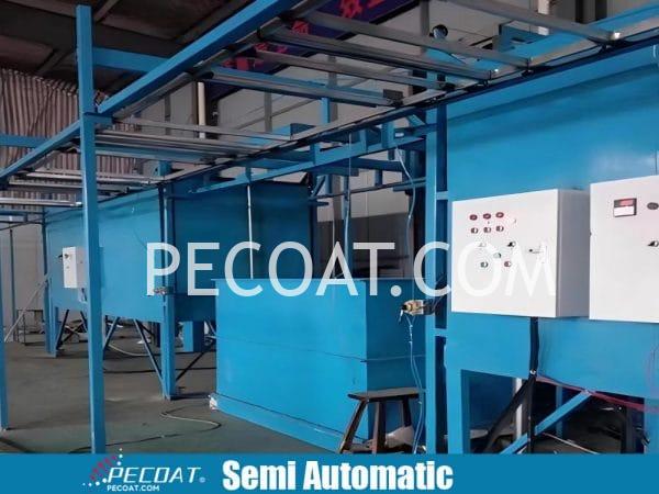 Semi-automatic fluidized bed powder coating dip equipment