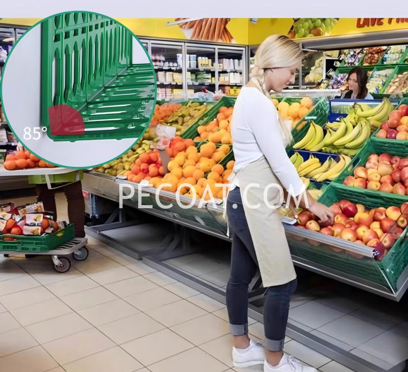Plastic Powder Coat For L Shape Fence Supermarket Shelf Divider