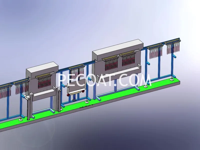 Dessin 3D d'une machine de revêtement par immersion