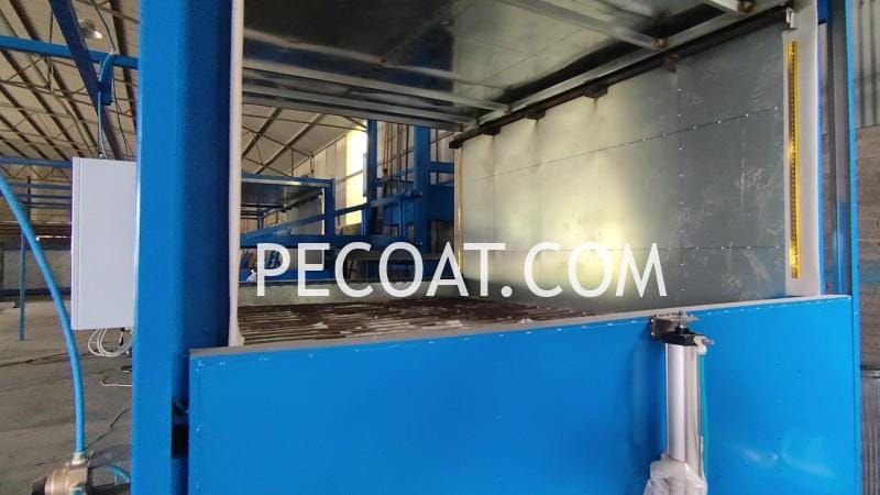 Semi-automatic dip coating line for anti-climb net mesh wire