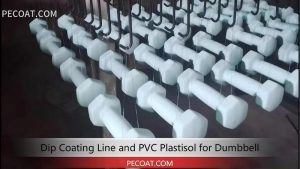 dip coating line and plastisol for dumbbell