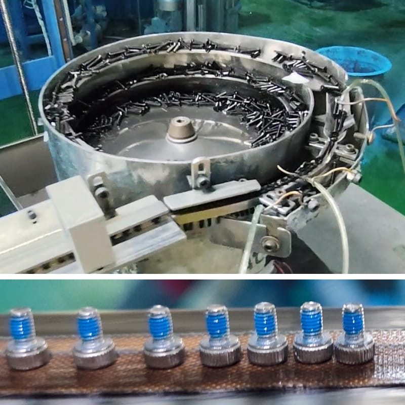 Nylon Coating Machine for Anti-Loose Screw with Double and Single Track