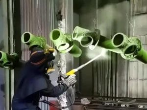 ETFE Powder Electrostatic Spraying Process
