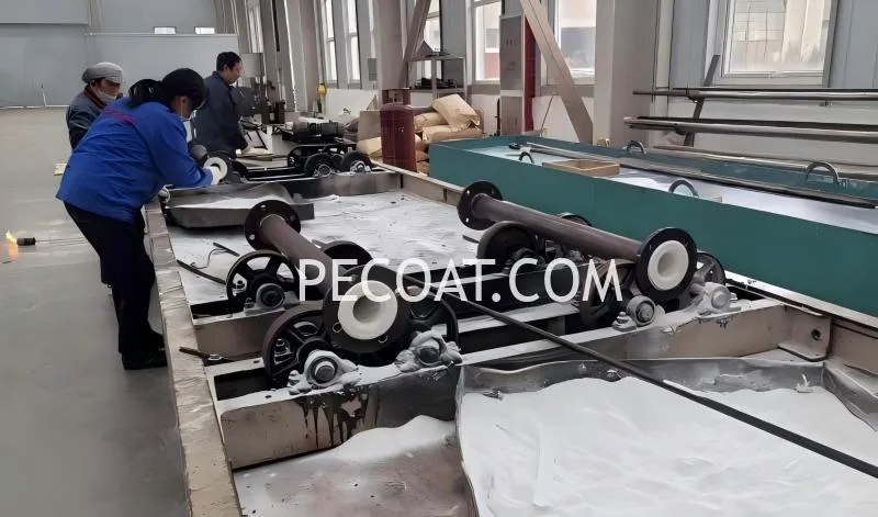 POPE Lined Steel Pipes via Rotolining Process